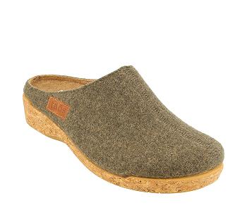 Clogsy Birkenstock Woollery Clog Damske Olivovo Zelená | SK 241YXF